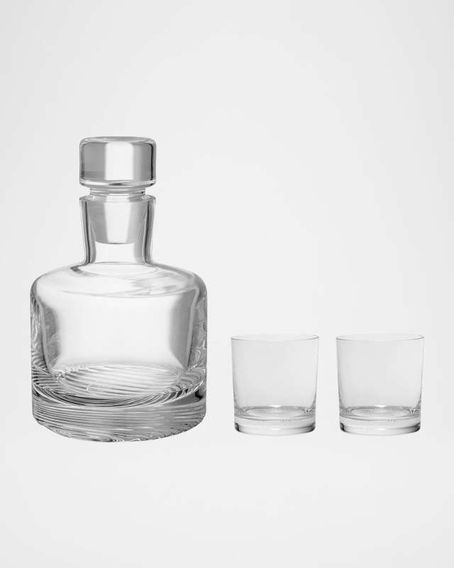 3-Piece Glass Decanter and DOF Glasses